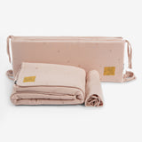 Jersey Baby Bed Bundle EMB -  Antique Pink