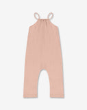 Girls Spaghetti Tie Strap Overall - Muslin