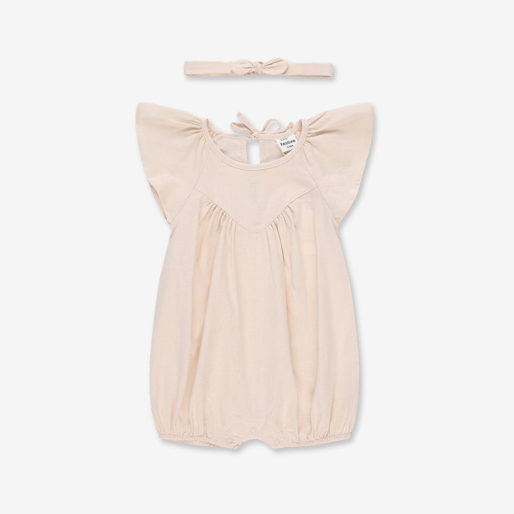 Flared Sleeves Overall & Headband H