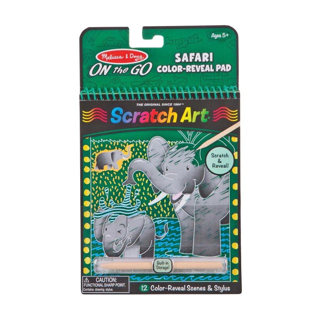 Melissa & Doug On the Go Scratch Art Color Reveal Pad - Safari