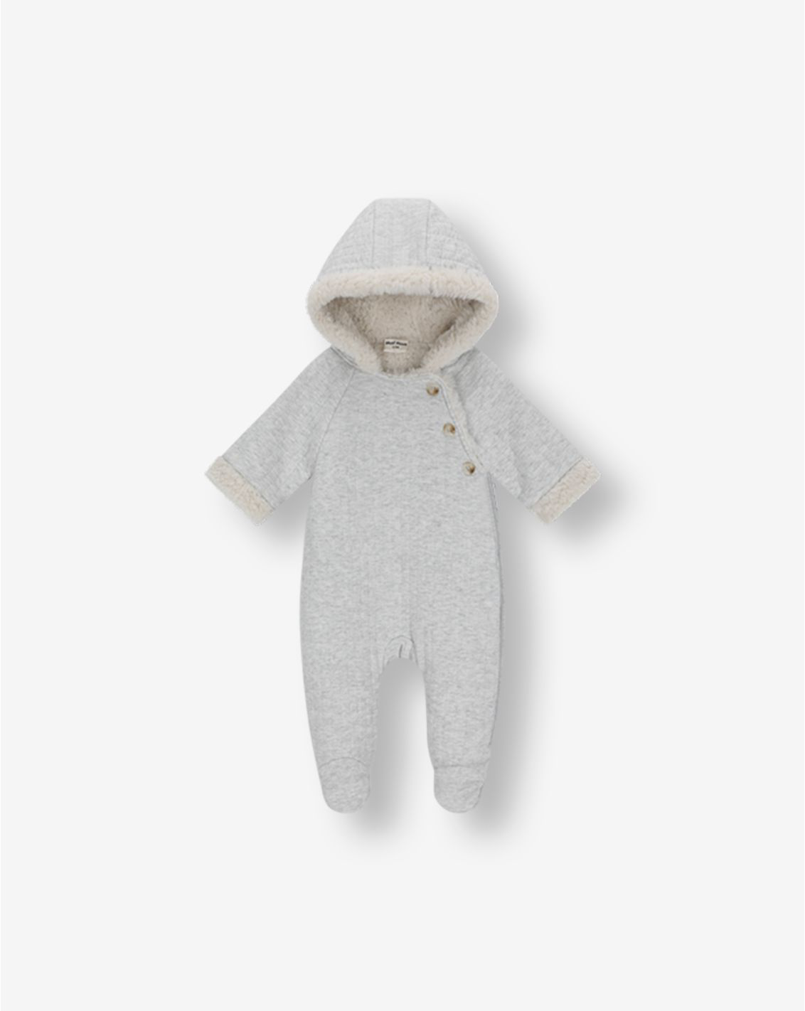 Quilted Jersey Hooded Overall With Sherpa Y2