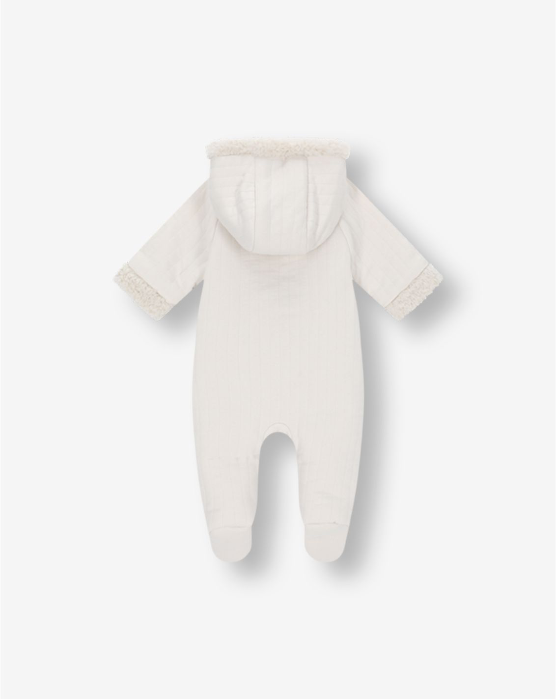 Quilted Jersey Hooded Overall With Sherpa Y2