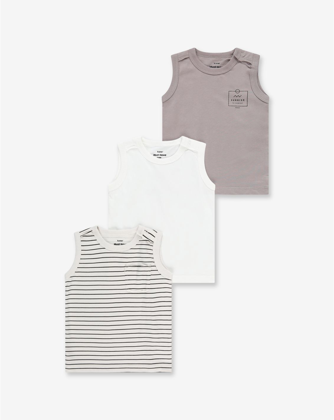 3 Pack Boys Tank WSM