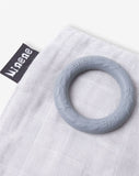 Bamboo Muslin with Silicone Baby Teething Ring