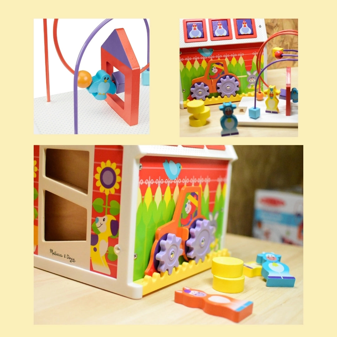 Melissa & Doug First Play Slide, Sort & Roll Activity Barn