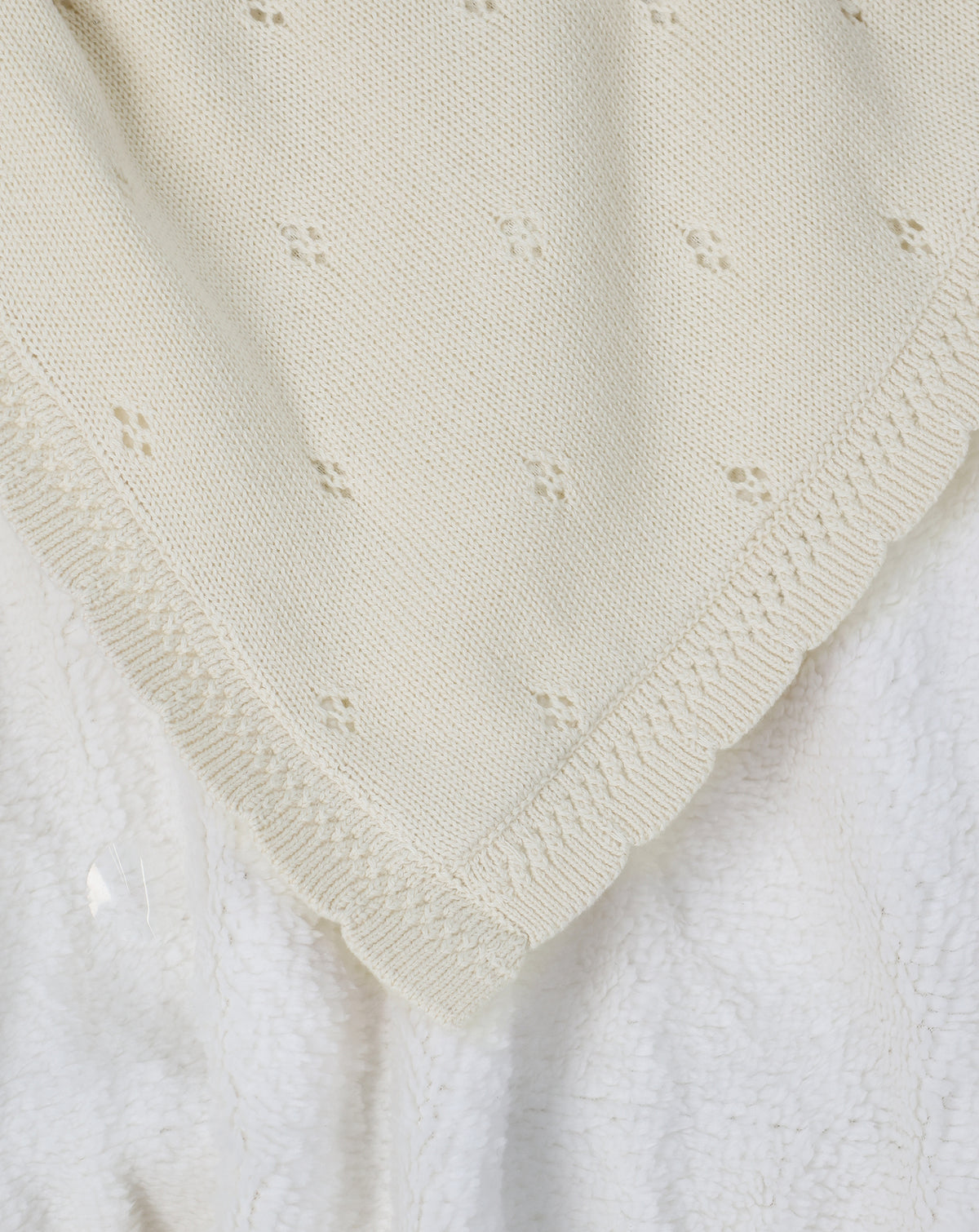 Double Sided Blanket With Scalloped Border & Fake Fur S