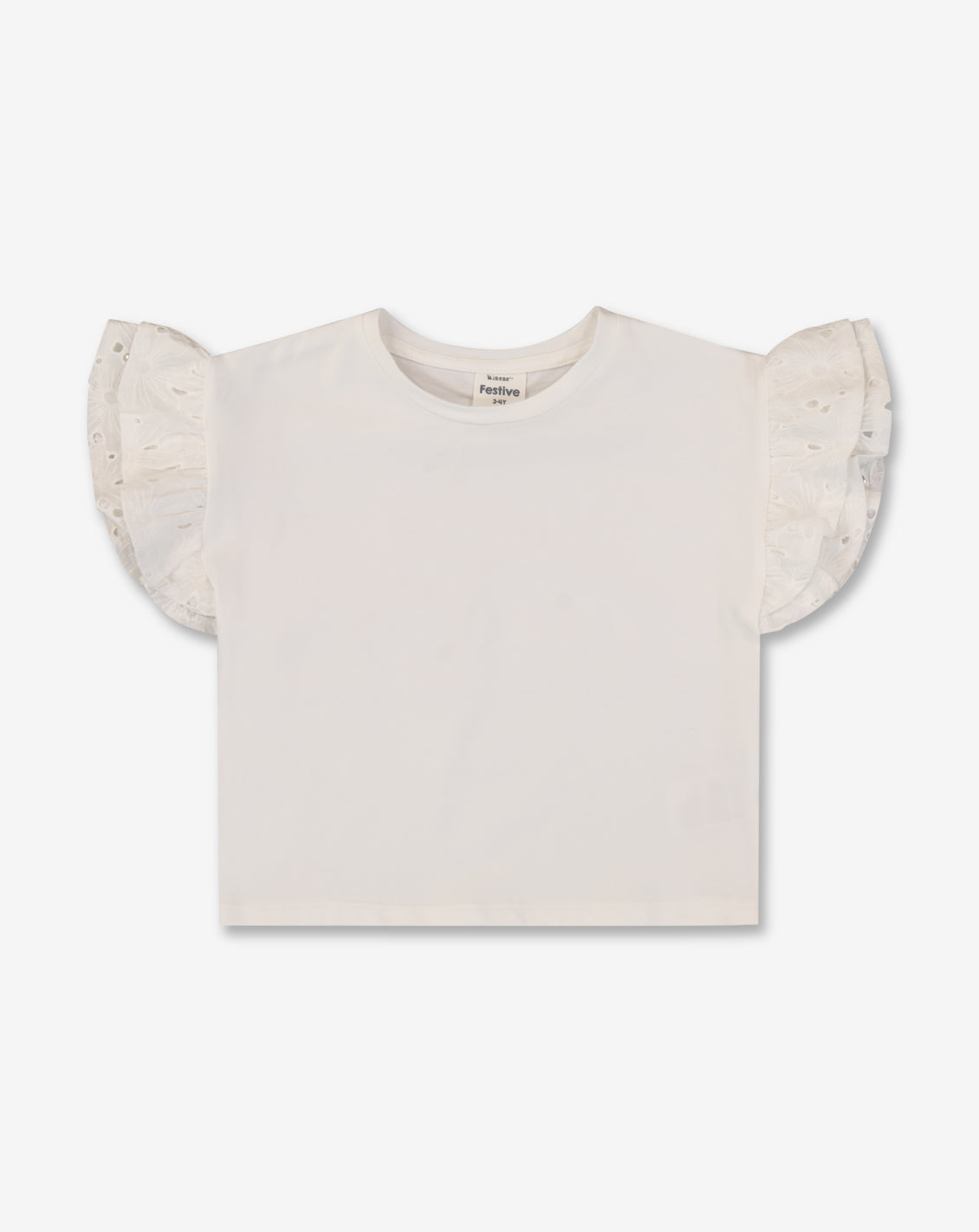 刺繍レース袖シャツ H22