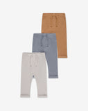 3 Pack Boys Pique Pants P - Assorted Colors