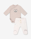 Flannel Bodysuit & Pants Set D4