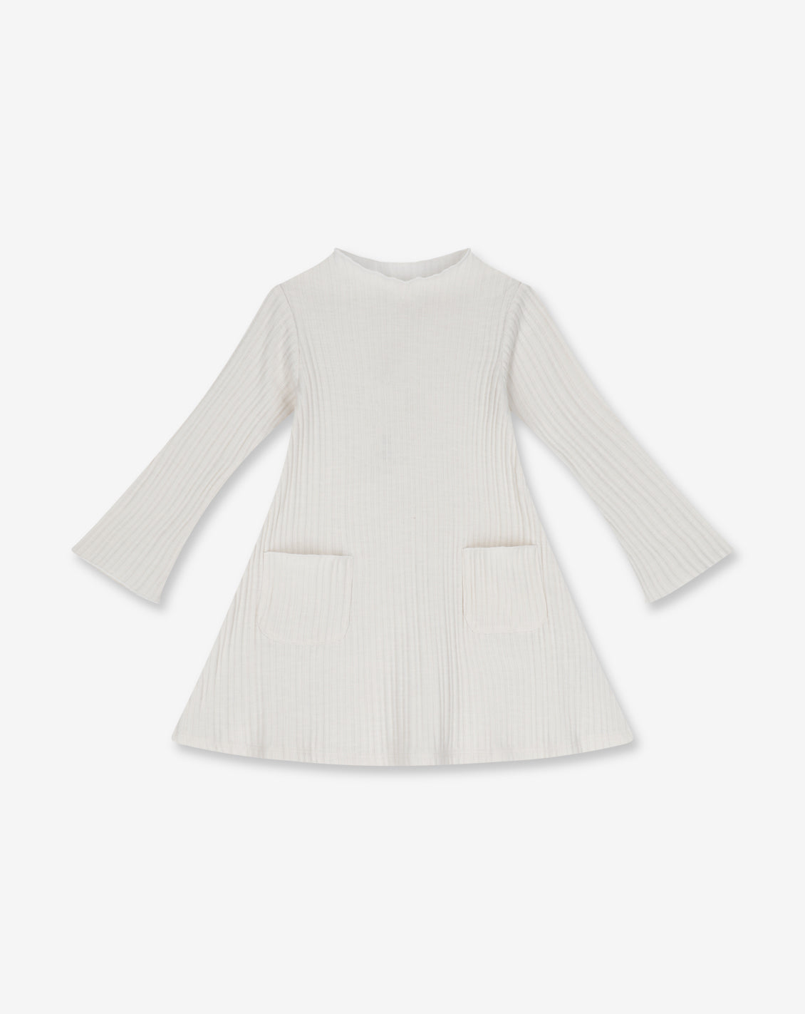 Rib Dress With Flare Sleeves A13