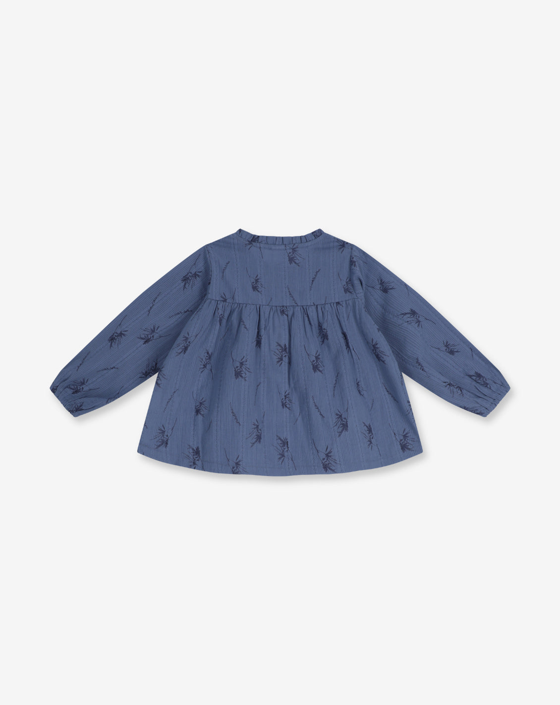 ギャザーとボタン付き織りシャツ A17 