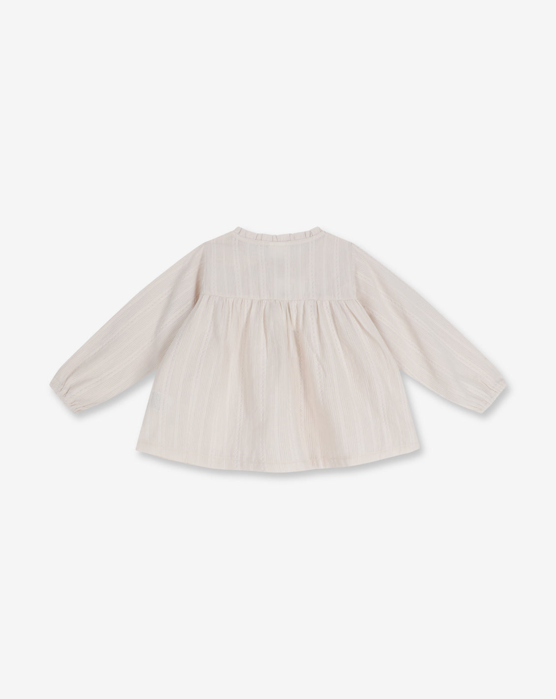 ギャザーとボタン付き織りシャツ A17 