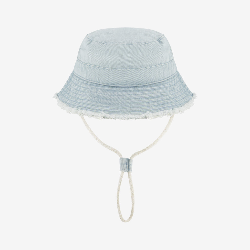 Bucket Hat With Raw Edges With Strap SH - S24