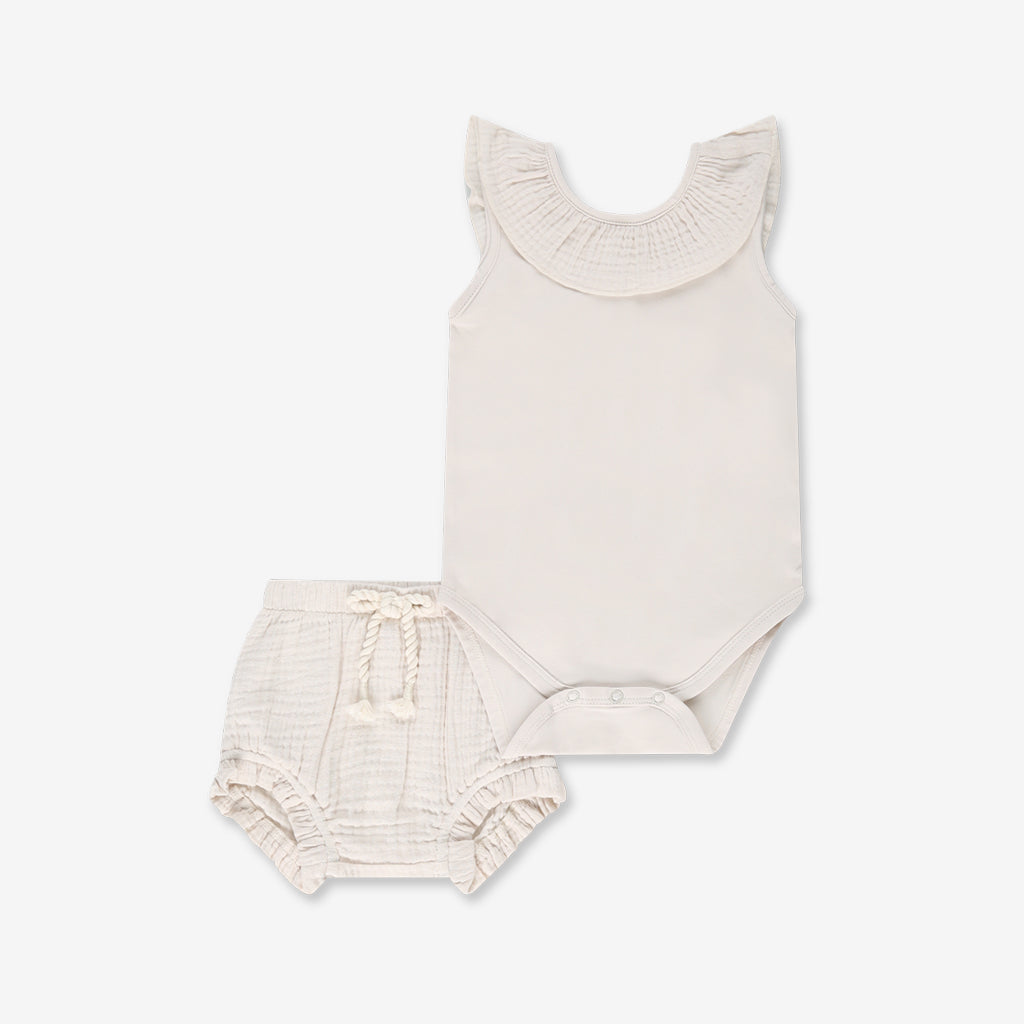 Bodysuit & Woven Pants Set H27