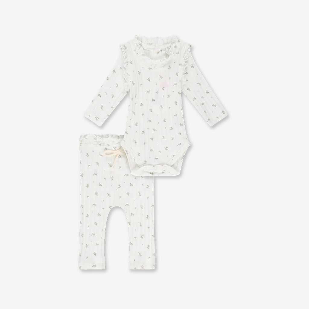 Baby Girl Rib BodySuit & Tights Set RIB
