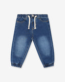 Jeans With Elastic Hem J