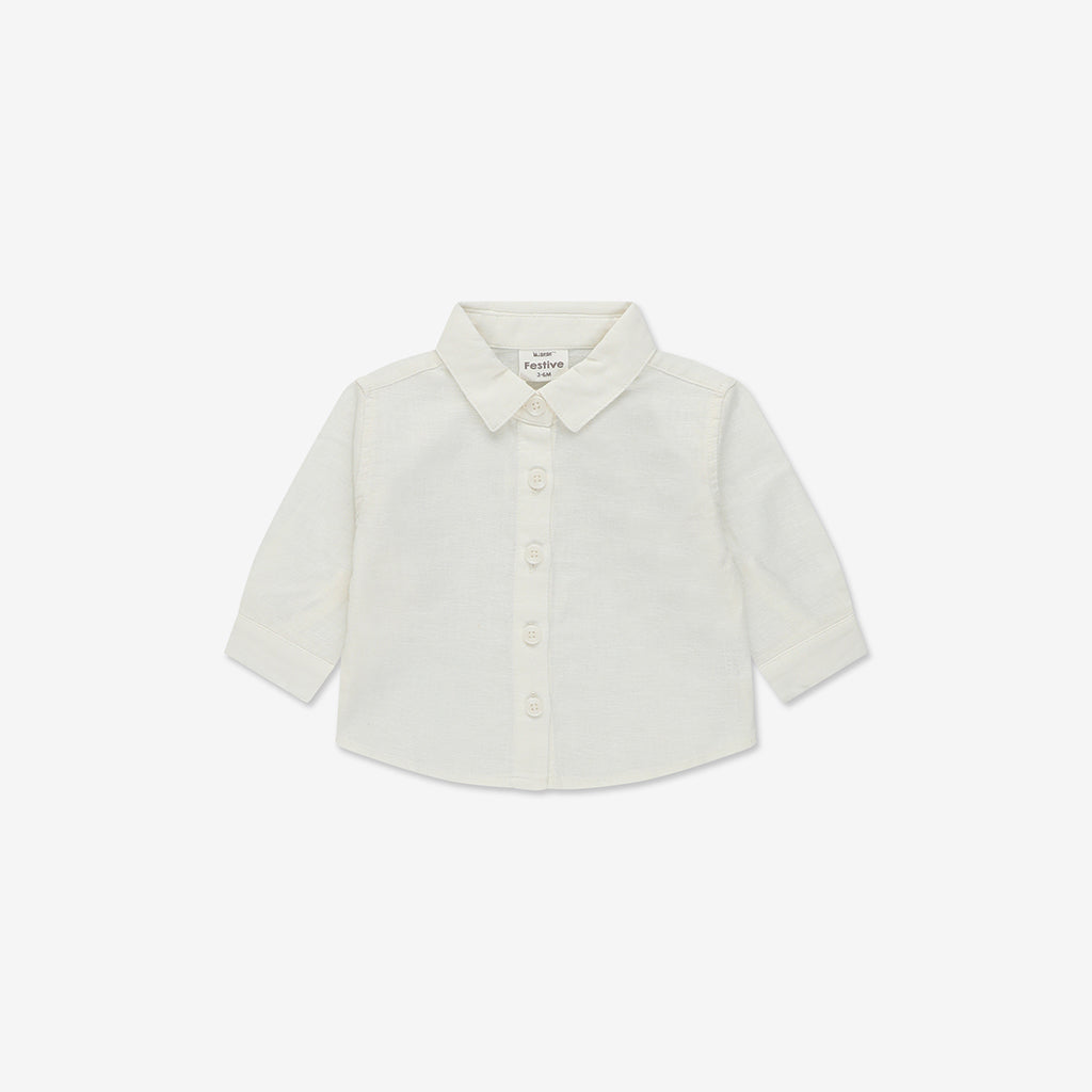 Long Sleeve Linen Button Down Shirt WB