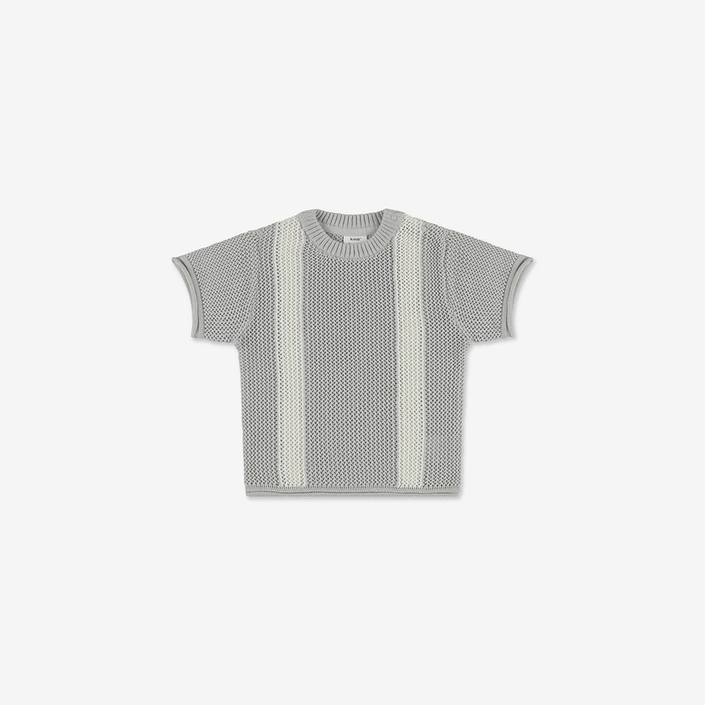 Oversize Crochet T-Shirt with Stripes CR