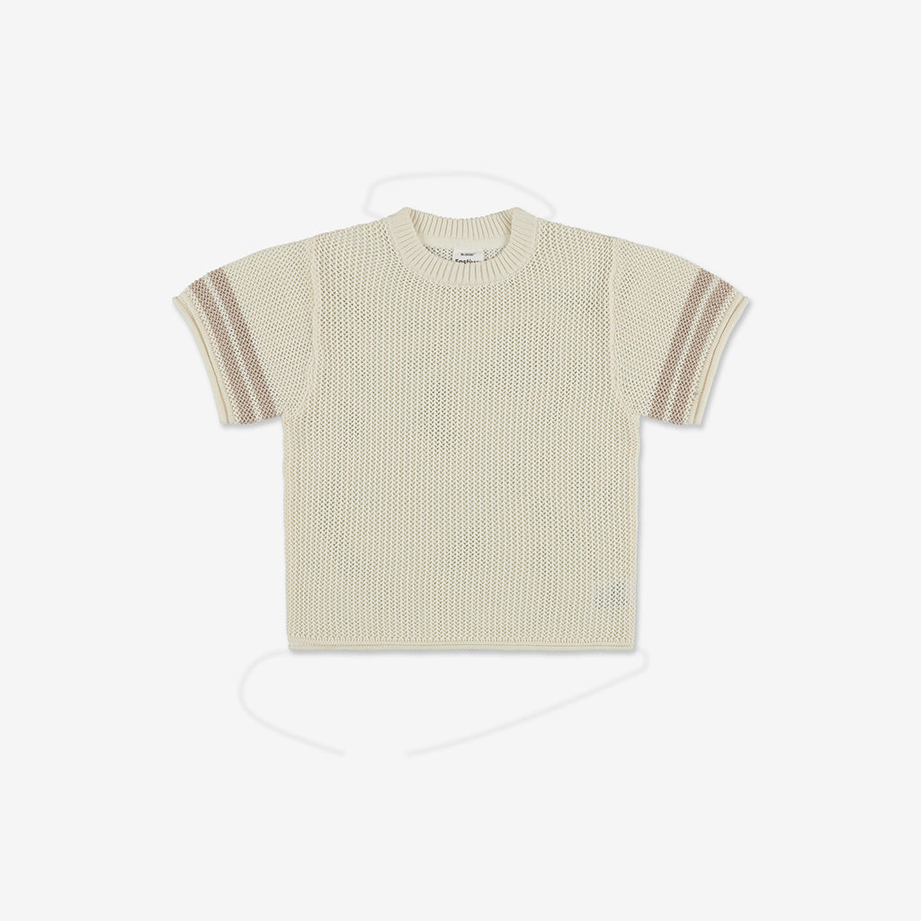 Oversize Crochet T-Shirt with Stripes CR
