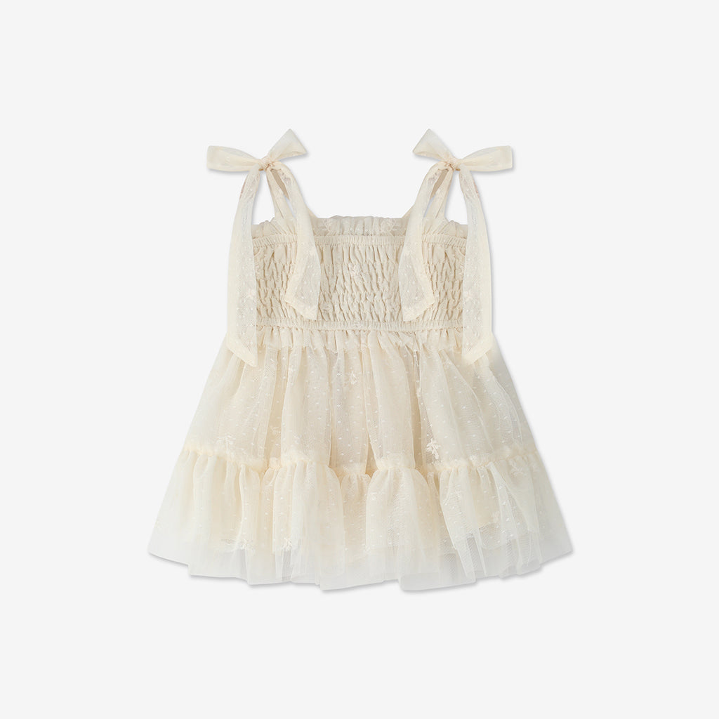 Embroidered Tulle Dress & Bloomers Set H7