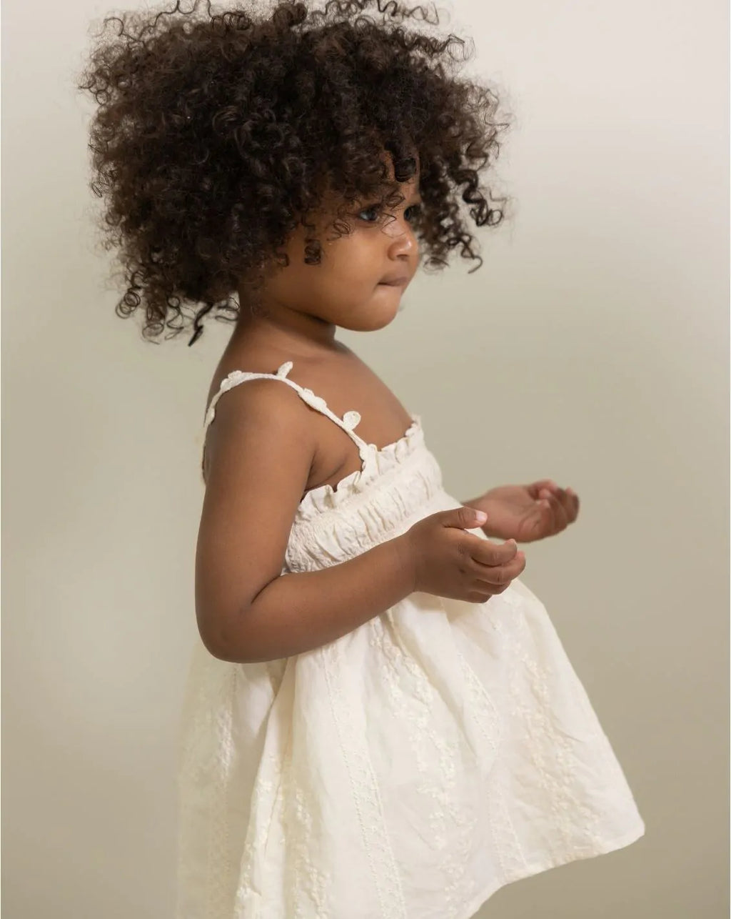 Strappy Embroidered Dress & Bloomers Set + Headbans H