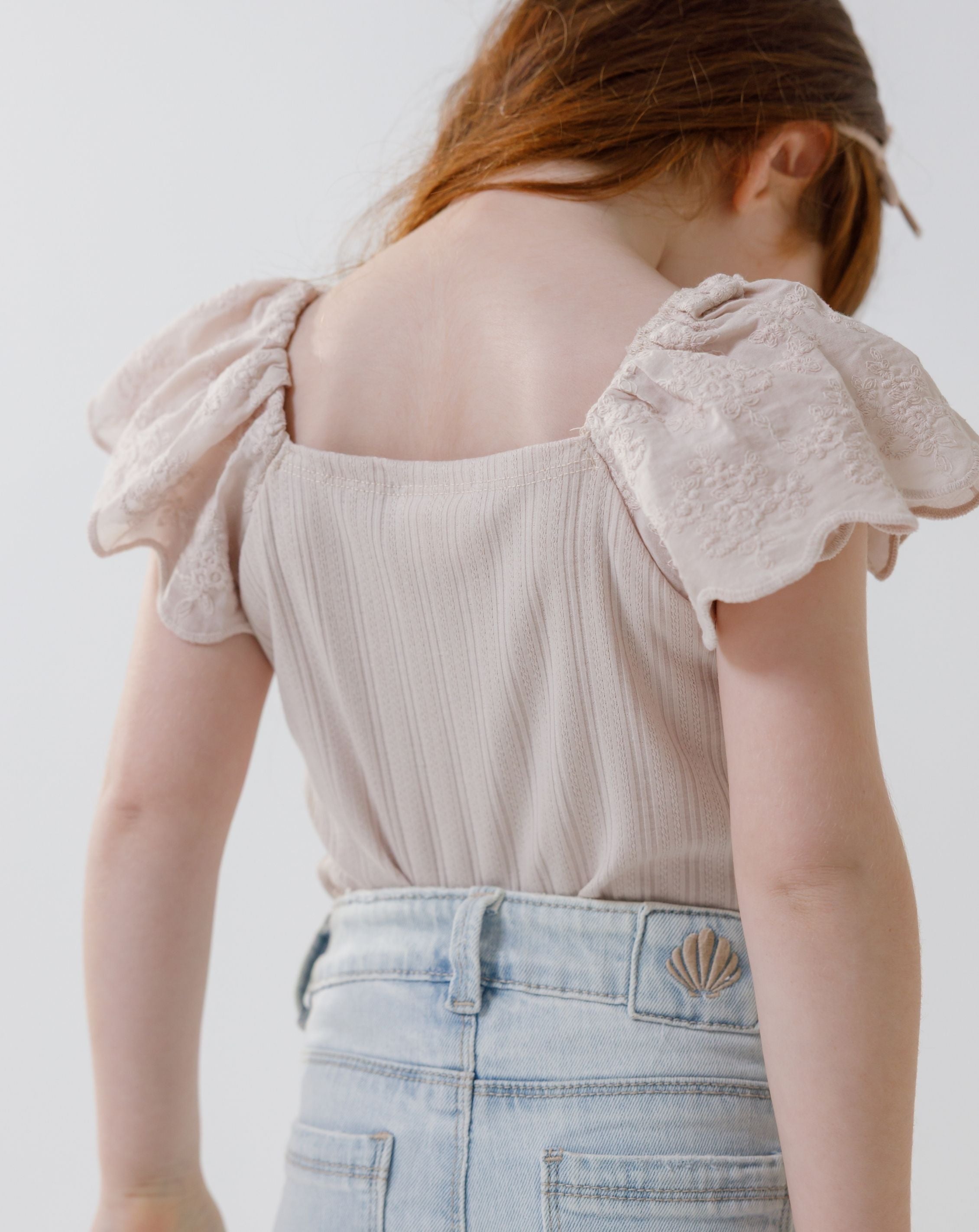 Frilled Sleeve Tee H
