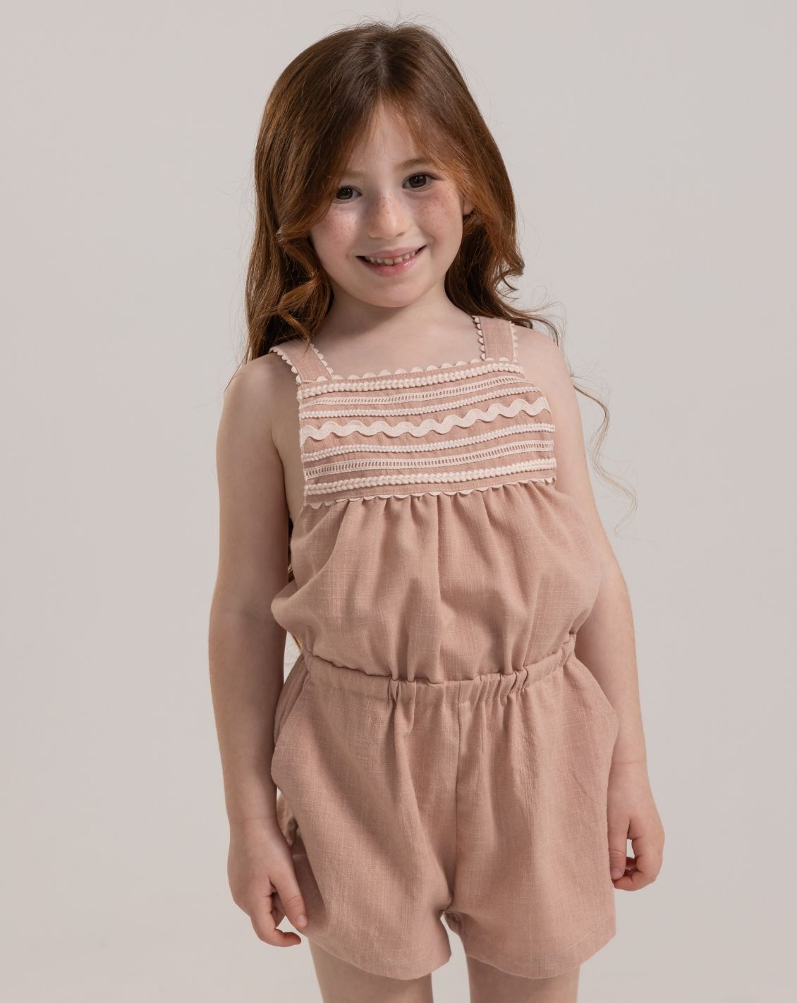 Cross Strap Woven Short Overall H