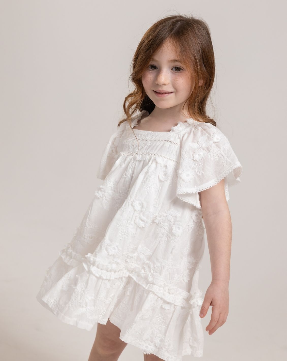 Embroidered Short seeve Mini Dress H