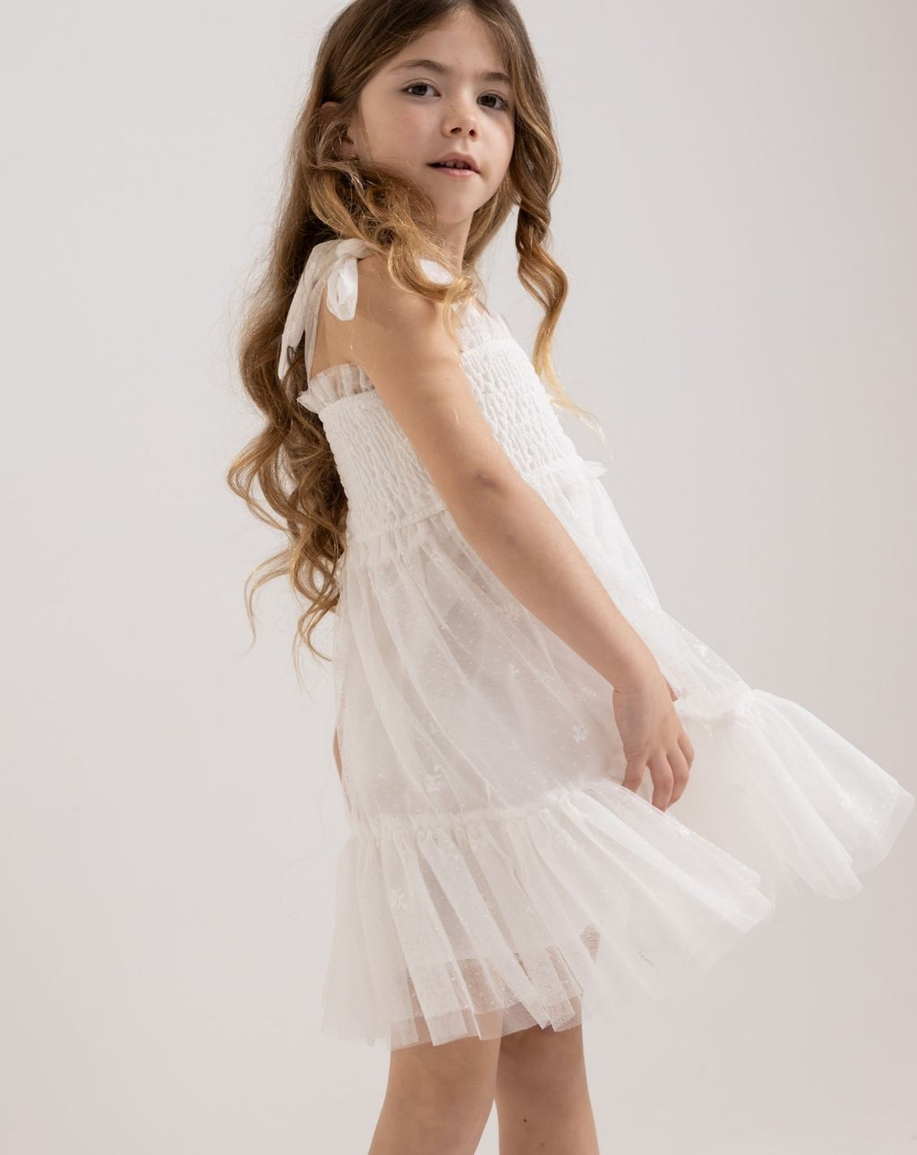 Embroidered Tulle Dress H