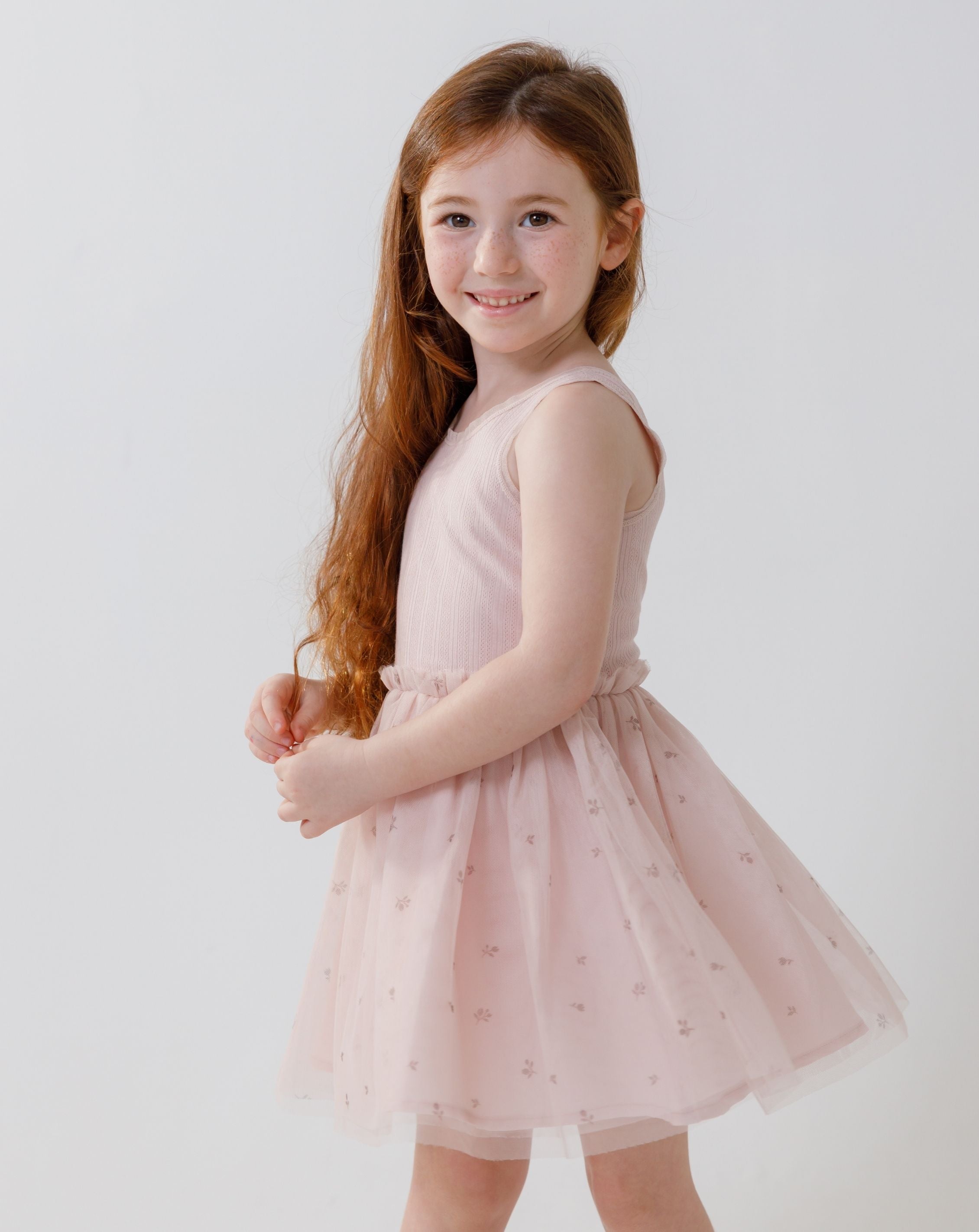Sleeveless Tulle Dress H