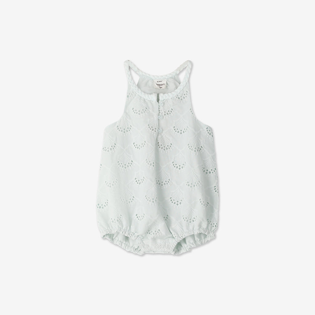 Embroidered Bloomers Overall With Braid Straps H