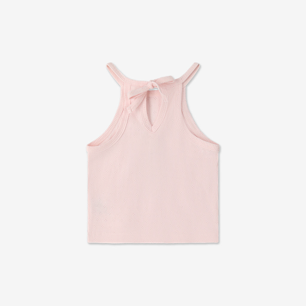 Collar Tank Top with Tied Back H