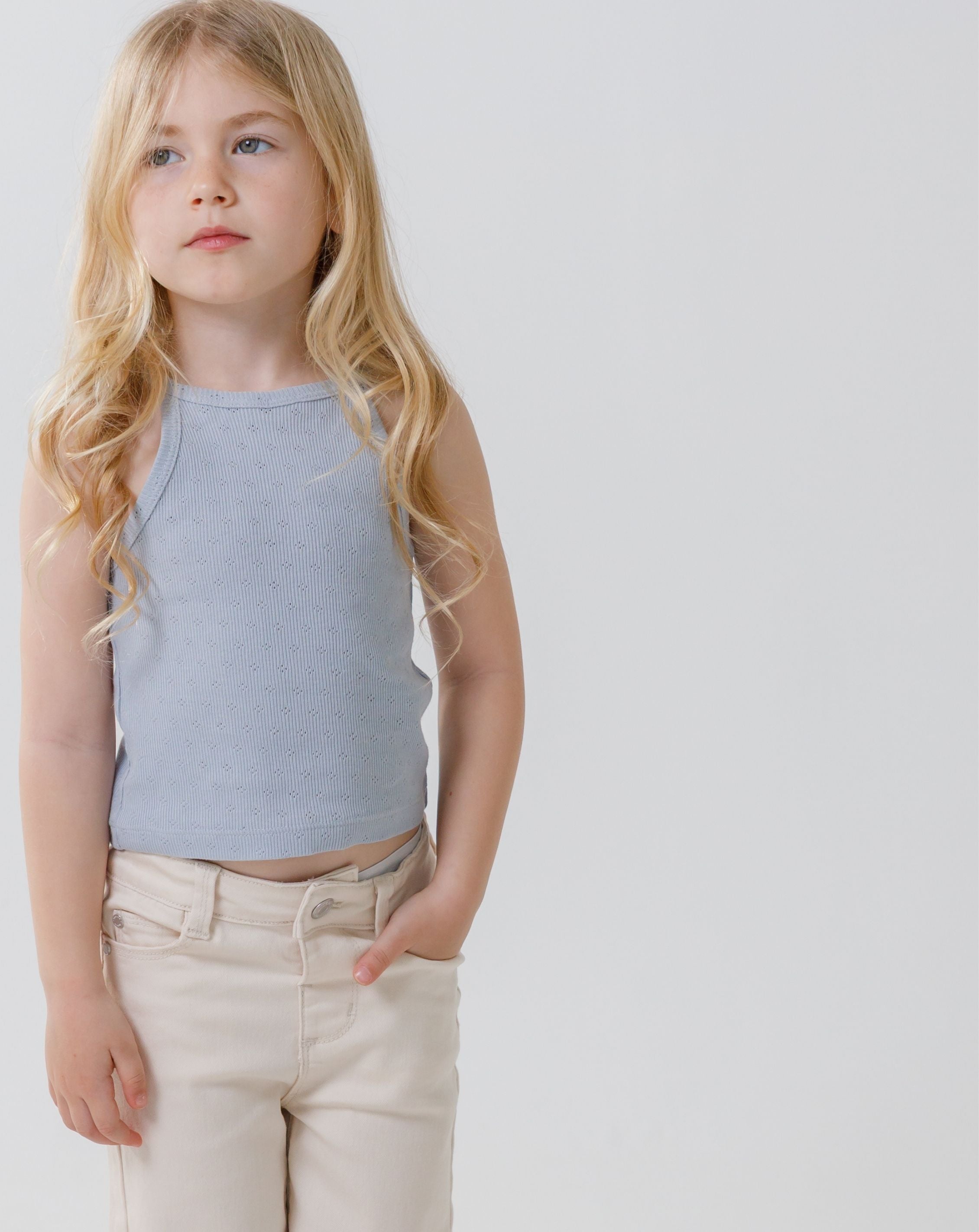Collar Tank Top with Tied Back H