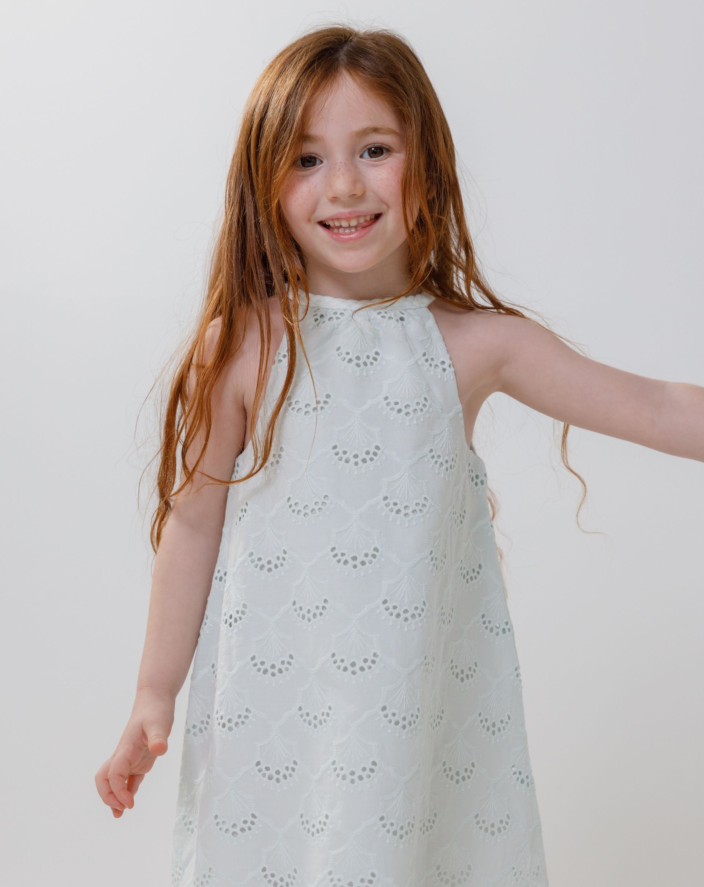 Embroidered Dress With Braid Strap H