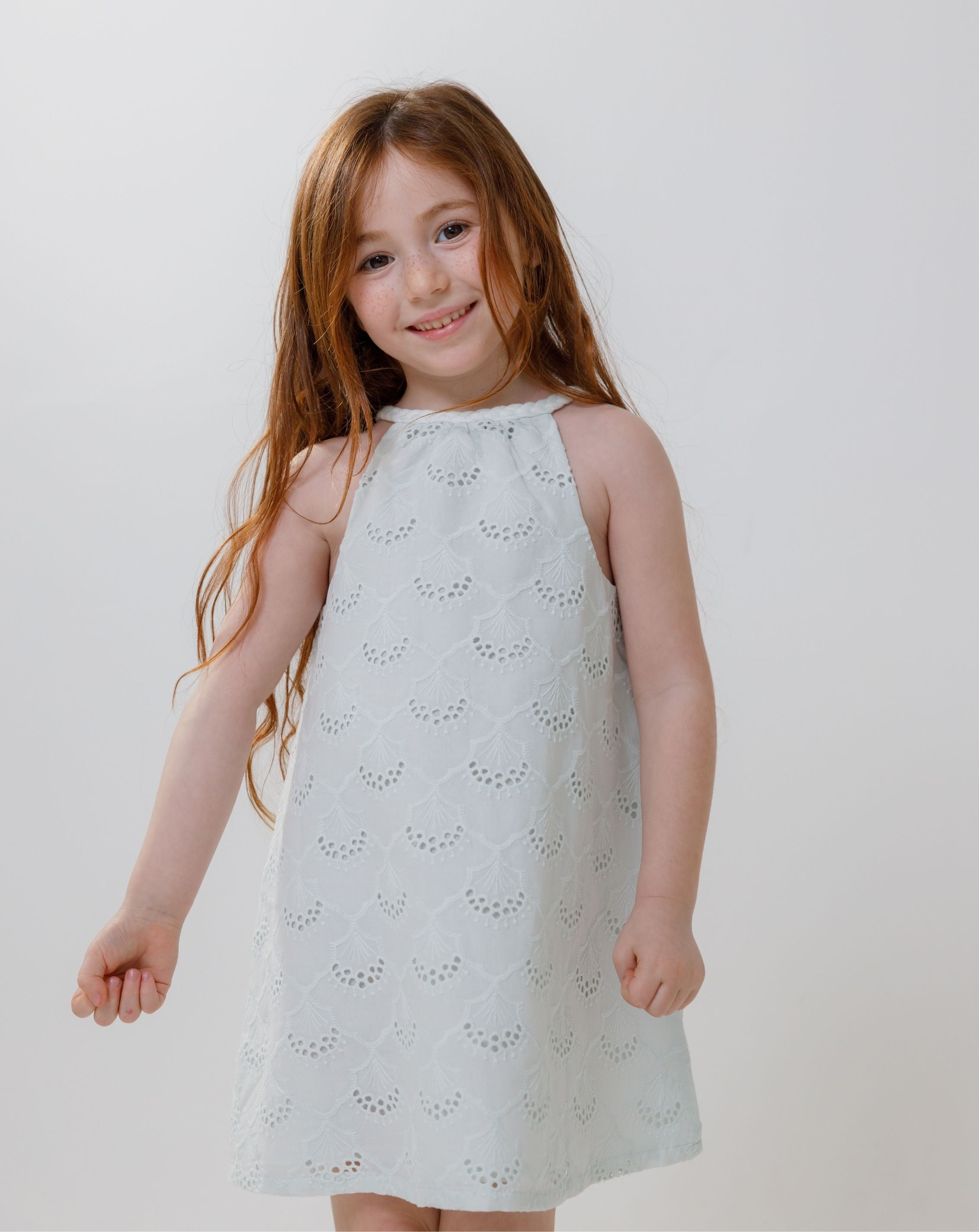 Embroidered Dress With Braid Strap H