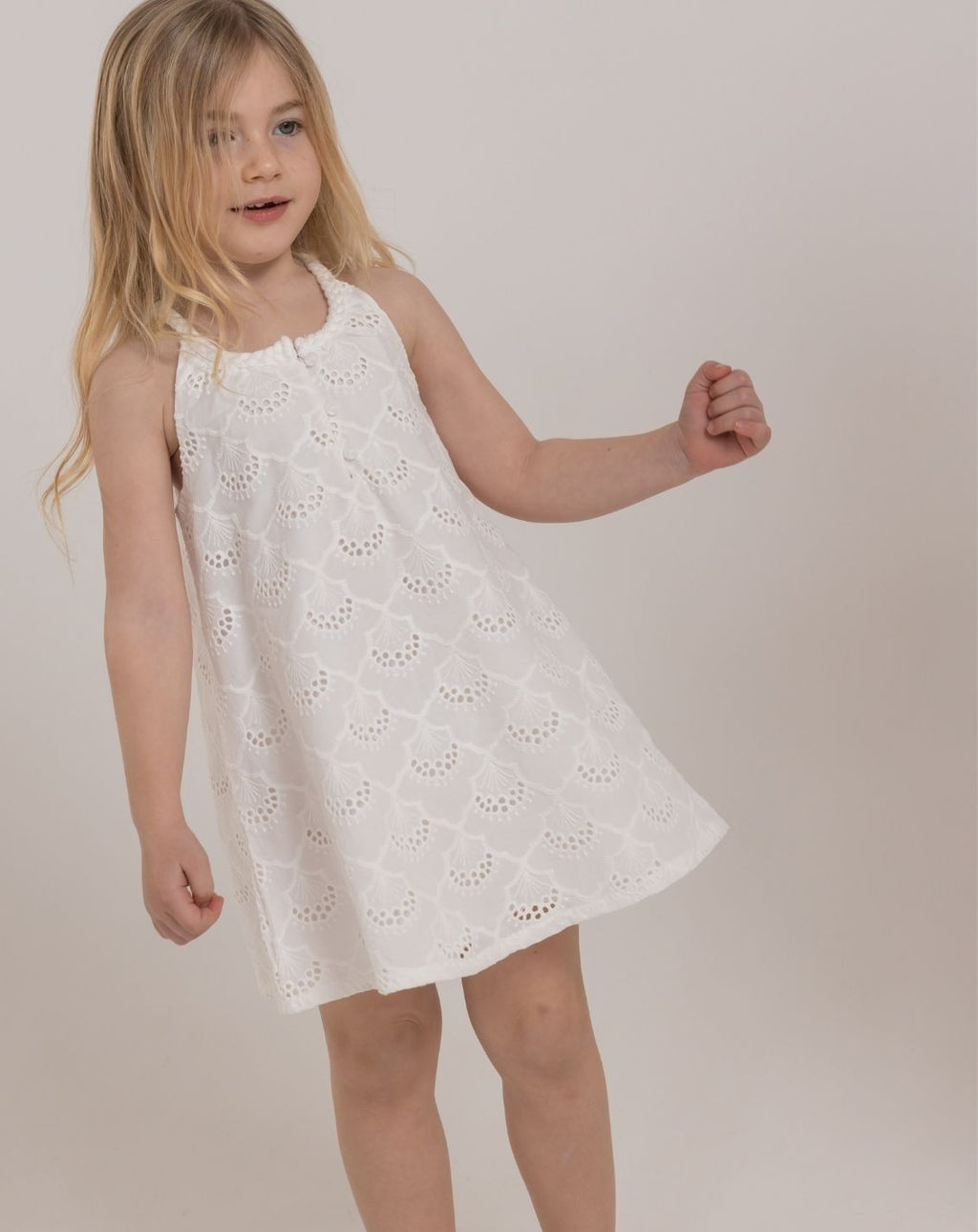 Embroidered Dress With Braid Strap H