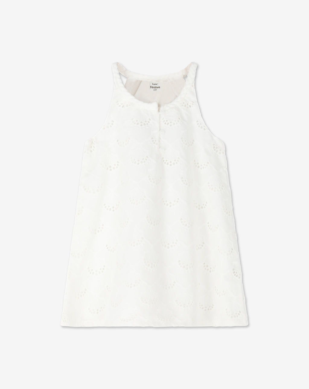 Embroidered Dress With Braid Strap H