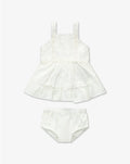 Embroidered Strappy Dress & Bloomers Set