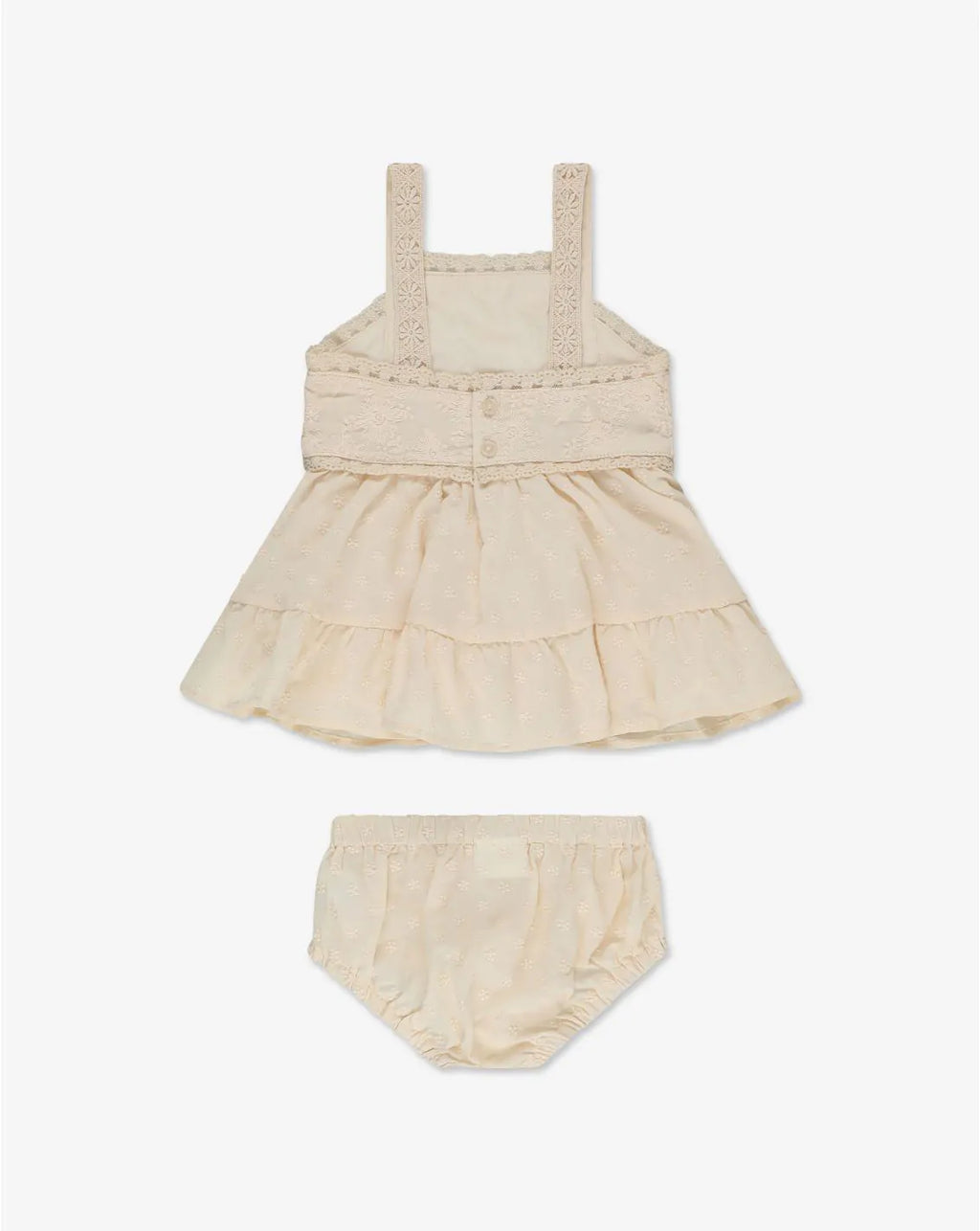 Embroidered Strappy Dress & Bloomers Set