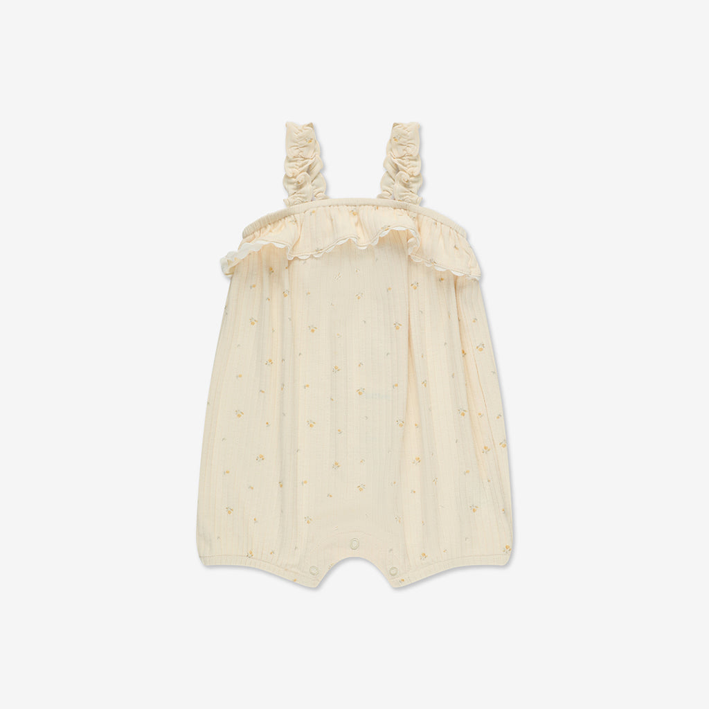 Pointelle Overall Ruffle RIB