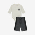 Bodysuit+ Washed Woven Short Pants Set NT - NT1a