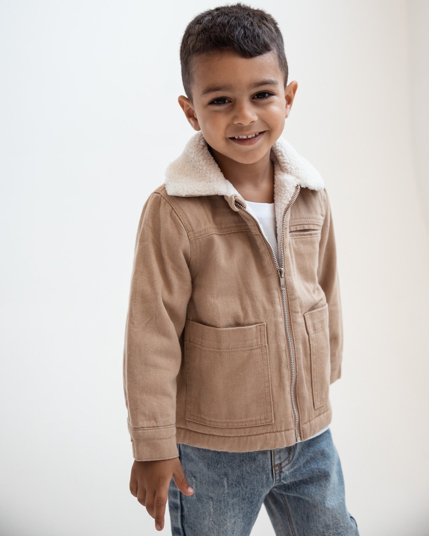 แจ็คเก็ตยีนส์บุขนเฟอร์ J10