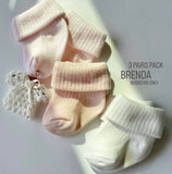Baby Socks Pack of 3 -  Brenda , size: NB !