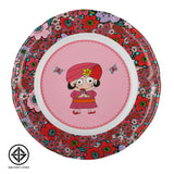 SuperSOSO! CARTOONS Round Plates - Girl-ish