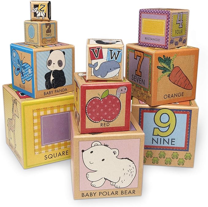 Melissa & Doug Natural Play Early Learning, Stacking & Nesting Blocks