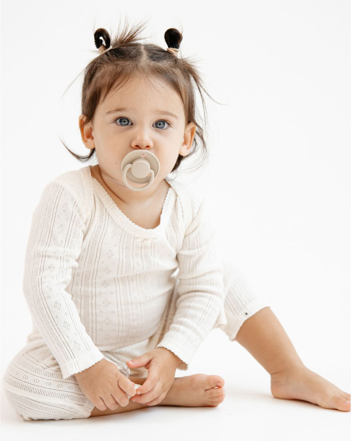 ชุดเอี๊ยมผ้าพอยท์เทลและผ้าปิเก้ 2 ชิ้น 