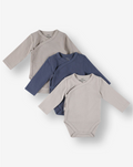 3 Pack Pointelle & Pique Bodysuits P