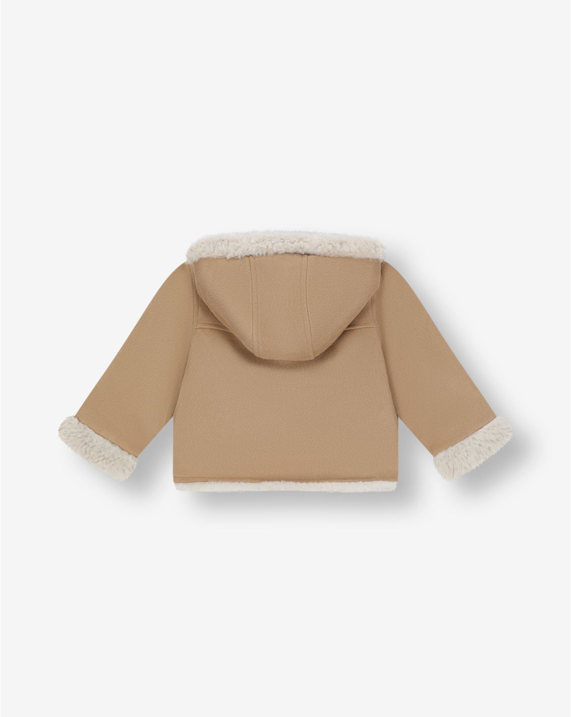 Boys Hooded Suede & Sherpa Jacket Y3