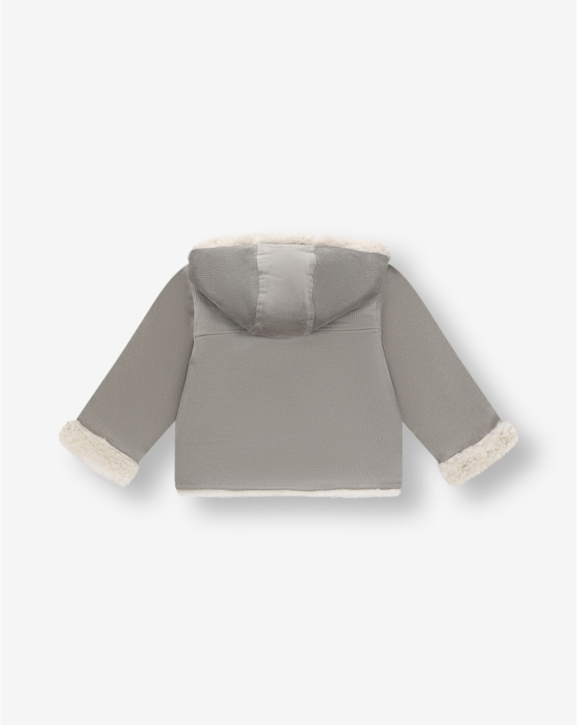 Boys Hooded Suede & Sherpa Jacket Y3