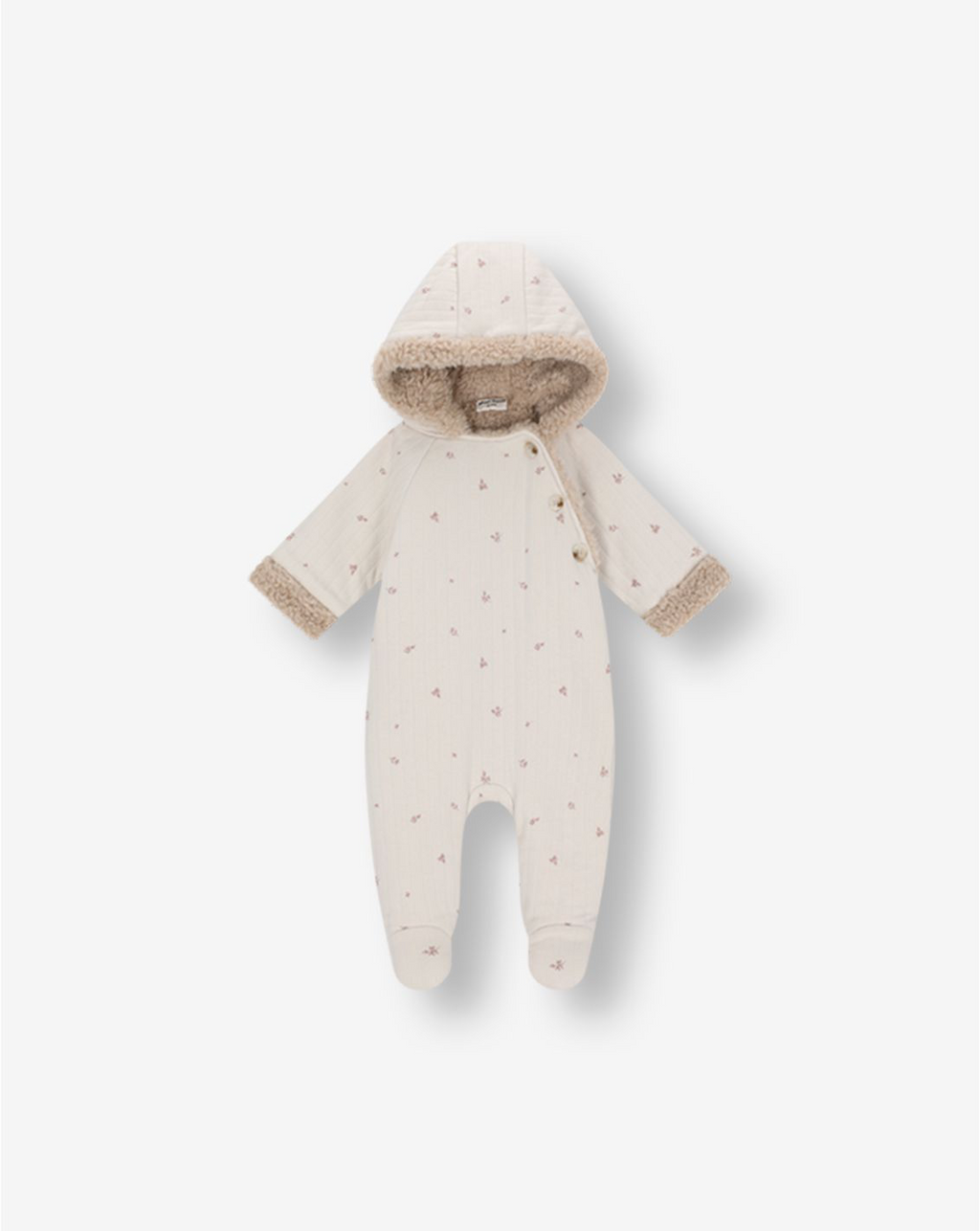 Quilted Jersey Hooded Overall With Sherpa Y5